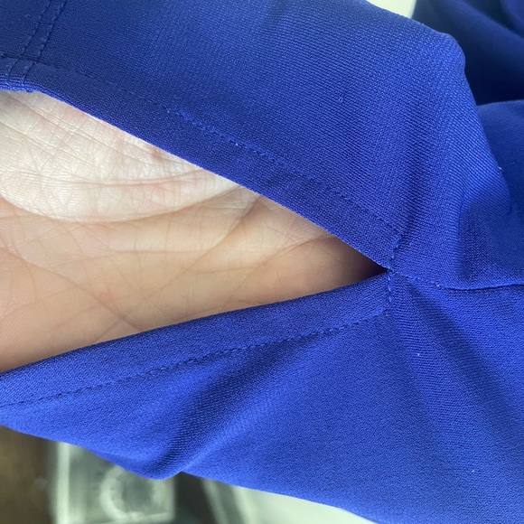 Royal blue shirt with sheer upper chest panel and sleeves. Sz 2x - Picture 6 of 9